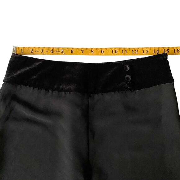 Jared Ross Pants Size 6 Black Culottes Wide Velour Waistline Cocktail Formal NEW - Picture 8 of 12